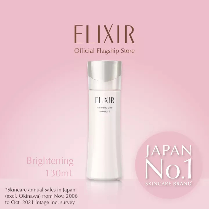 Elixir White Whitening Clear Emulsion Fresh 130ML. (Photo: Lazada SG)