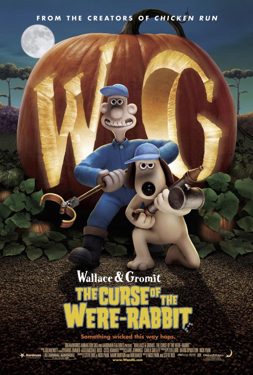 <p>In this installment of the British stop-action series, Wallace and his trusty dog Gromit set out to solve the mystery of why so many gardens in their town are being sabotaged.</p><p><a rel="nofollow noopener" href="https://www.amazon.com/Wallace-Gromit-Were-Rabbit-Nick-Parker/dp/B079HSNWZ5/" target="_blank" data-ylk="slk:STREAM NOW;elm:context_link;itc:0;sec:content-canvas" class="link ">STREAM NOW</a><br></p>