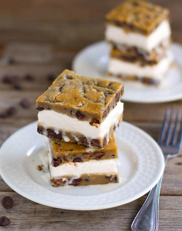 Peanut Butter and Jelly Ice Cream Sandwich - Chocolate with Grace