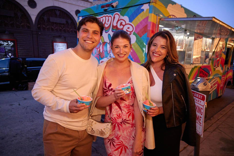 Paula Brancati, Sarah Fisher and Luke Bilyk