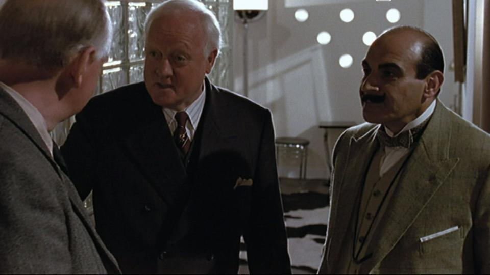 David Suchet, Malcolm Terris, and Oliver Ford Davies in Poirot