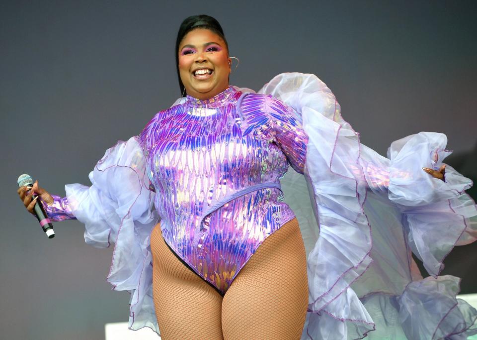 Lizzo performs on the West Holts stage during day four of Glastonbury Festival at Worthy Farm, Pilton on June 29, 2019 in Glastonbury, England