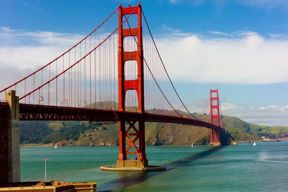 <p>Getty</p> The Golden Gate Bridge in San Francisco