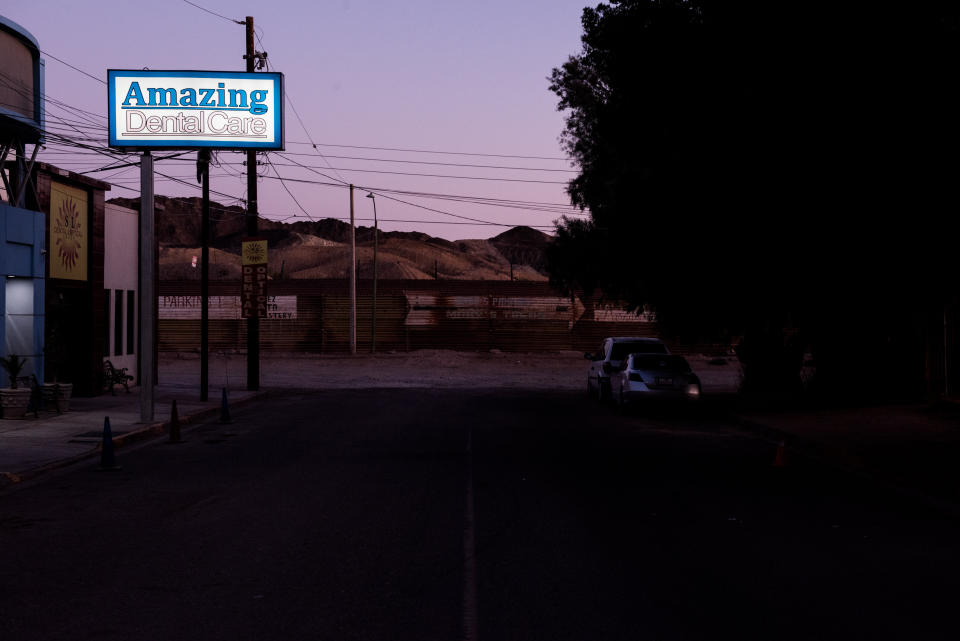 The wall separating Mexico from the United States in Los Algodones, Baja California, Mexico on Oct. 24, 2019. (Ash Ponders for HuffPost) (Photo: Ash Ponders for HuffPost)