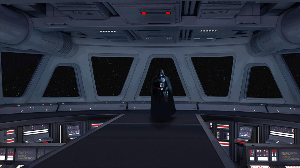 Best upcoming video game remakes and remasters; Darth Vader stands on the bridge of a space ship