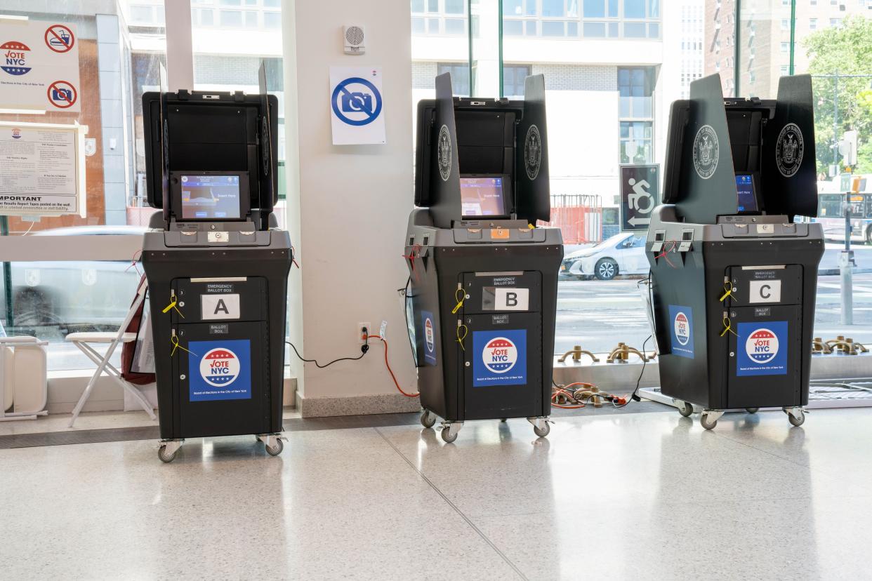 Early Voting at a location on Jay Street in Brooklyn on Saturday June 18, 2022. 