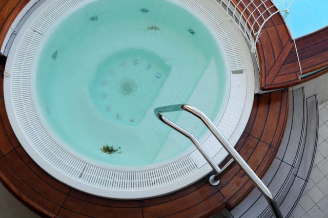 Hot tub viewed from above