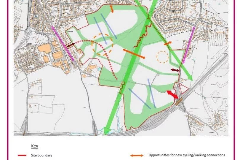 The masterplan for the Brooklands Farm development in Whitstable