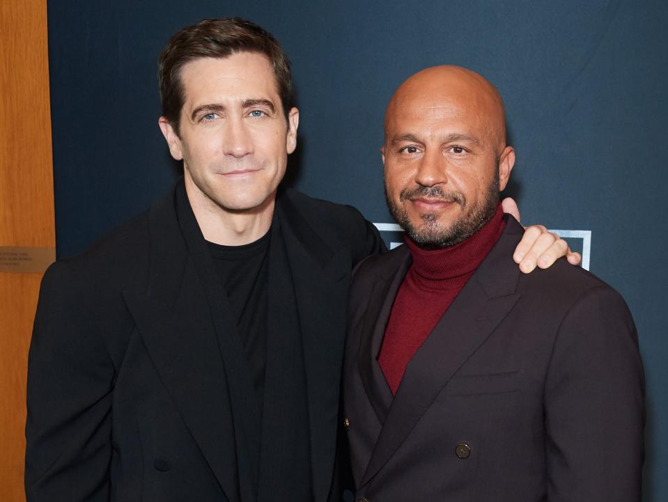 Jake Gyllenhaal and Dar Salim at "The Covenant" premiere.