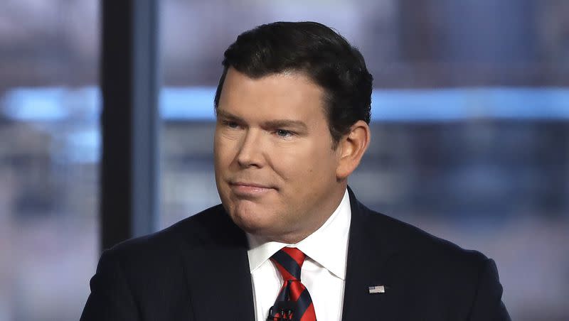 Bret Baier appears during a Fox News town-hall style event in Bethlehem, Pa., on April 15, 2019. Baier will co-moderate town hall events with leading Republican presidential candidates this week in Iowa.
