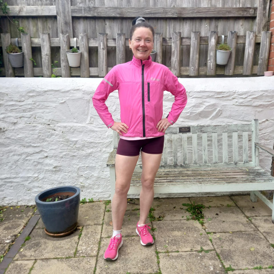 The mum-of-two says running gives her strength and has helped with her recovery. (Louise Butcher/SWNS)