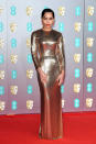 Zoe Kravitz était en robe Saint-Laurent bien dorée et bien brillante pour ces BAFTA.