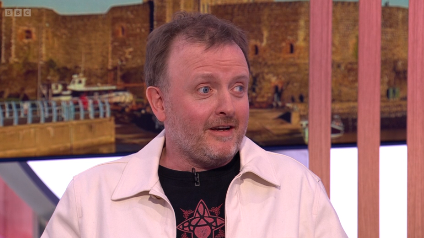 Chris McCausland was asked about the Strictly rumours. (BBC screengrab)