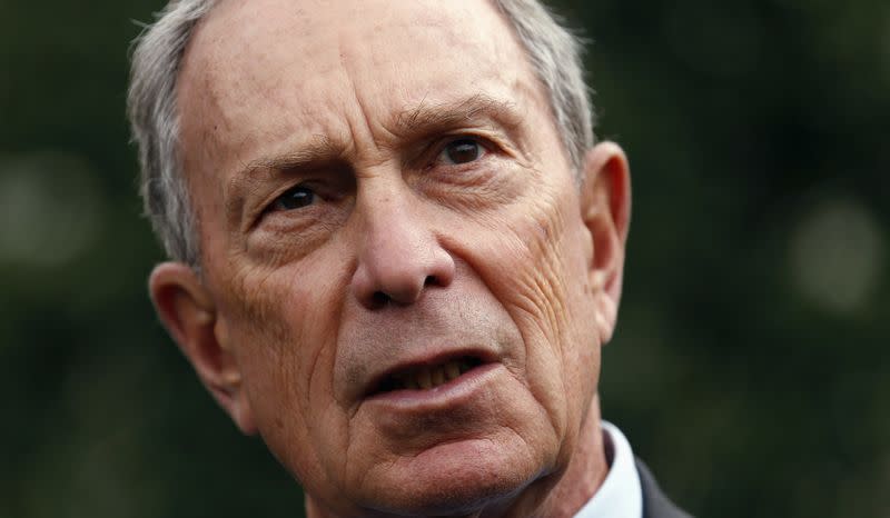 New York Mayor Michael Bloomberg speaks to reporters after his meeting with U.S. Vice President Joe Biden at the White House in Washington, in this file photo taken February 27, 2013.  REUTERS/Kevin Lamarque/Files