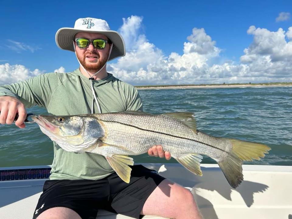 Snook, tarpon, jacks and sharks like this snook caught Sept. 10, 2023 with Fineline Fishing Charters in Rockledge are energized by the mullet run.
