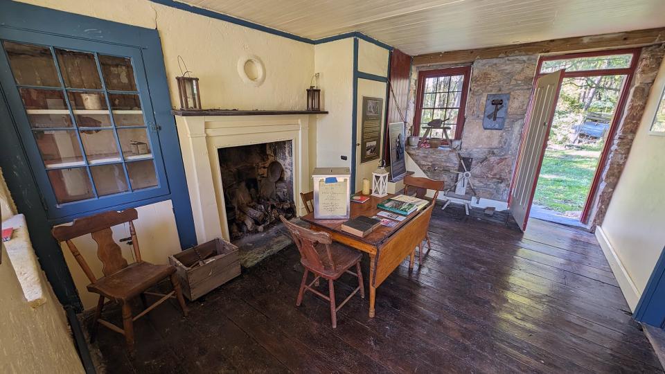 Inside one of the Welsh immigrant cottages that has the best original interior.