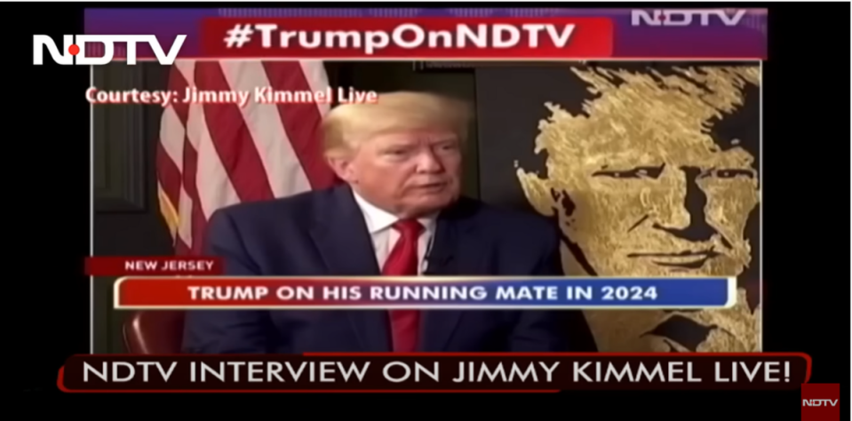 Addressing the interview during Sunday’s (11 September) episode of ‘Jimmy Kimmel Live!’, the late night host said NDTV came up with a ‘new and fun way to fact-check him’ (NDTV)