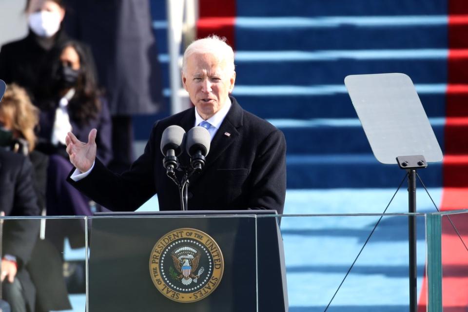 Joe Biden has defended his first year as president  (Getty Images)