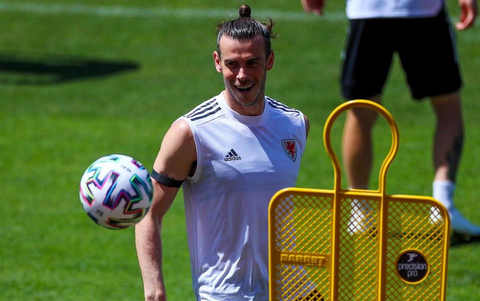 Gareth Bale in training on Tuesday - GETTY IMAGES