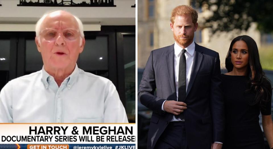 Dickie Arbiter warns Meghan and Harry just days before their Netflix documentary is set to be released. (Getty Images)