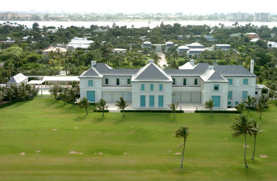 At 548 N. County Road in Palm Beach, Nelson and Claudia Peltz's Montsorrel comprises more than 13 acres with three separately taxed properties on either side of the coastal road. The 2023 tax bill is $3.07 million.