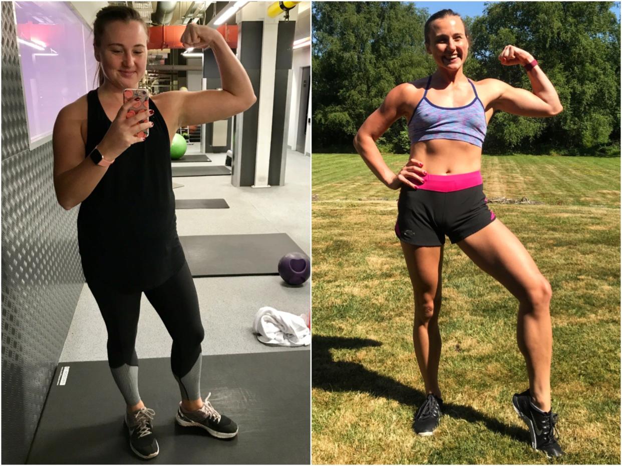 Rachel Hosie fitness before after