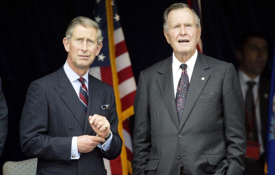 Prince Charles and George H.W. Bush in September 2002