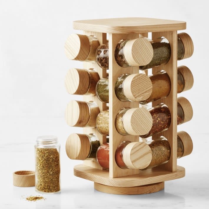 9) Hold Everything Revolving Spice Rack, Ashwood