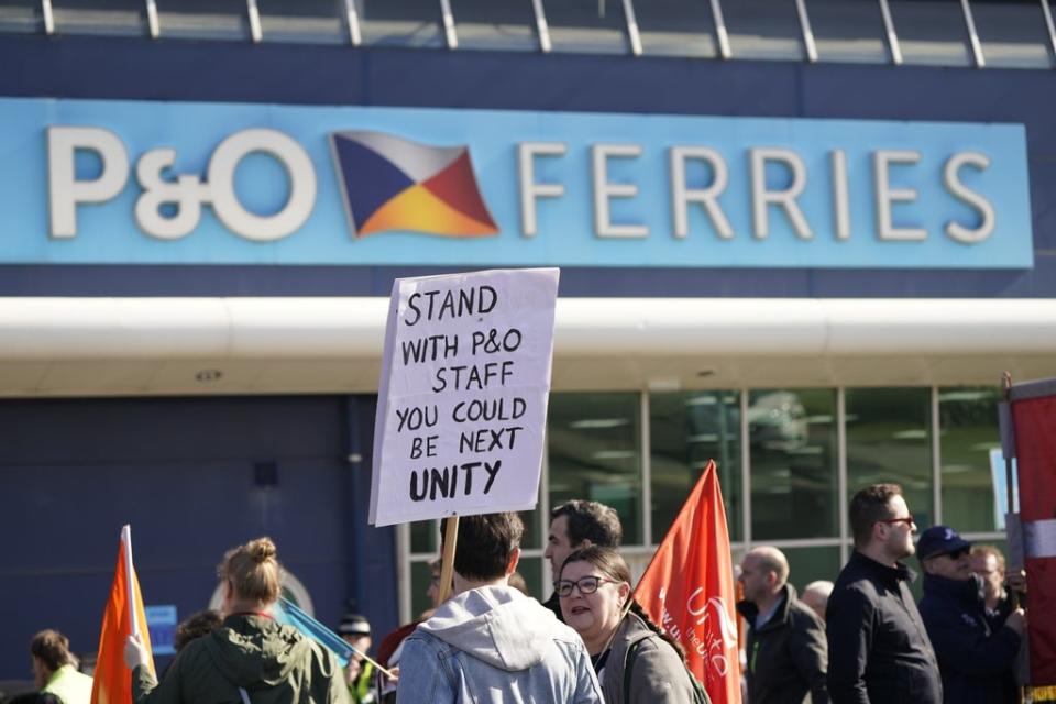 Protests have already been staged at P&O offices and ports, with more planned (PA) (PA Wire)