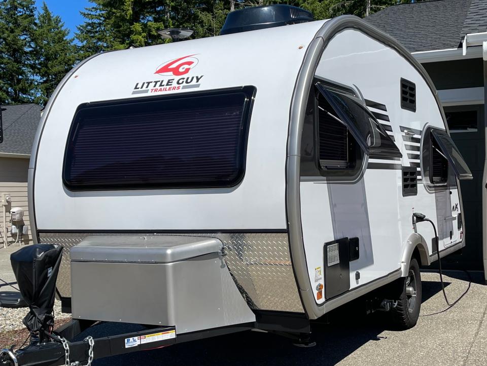 The trailer the couple lives in full time.