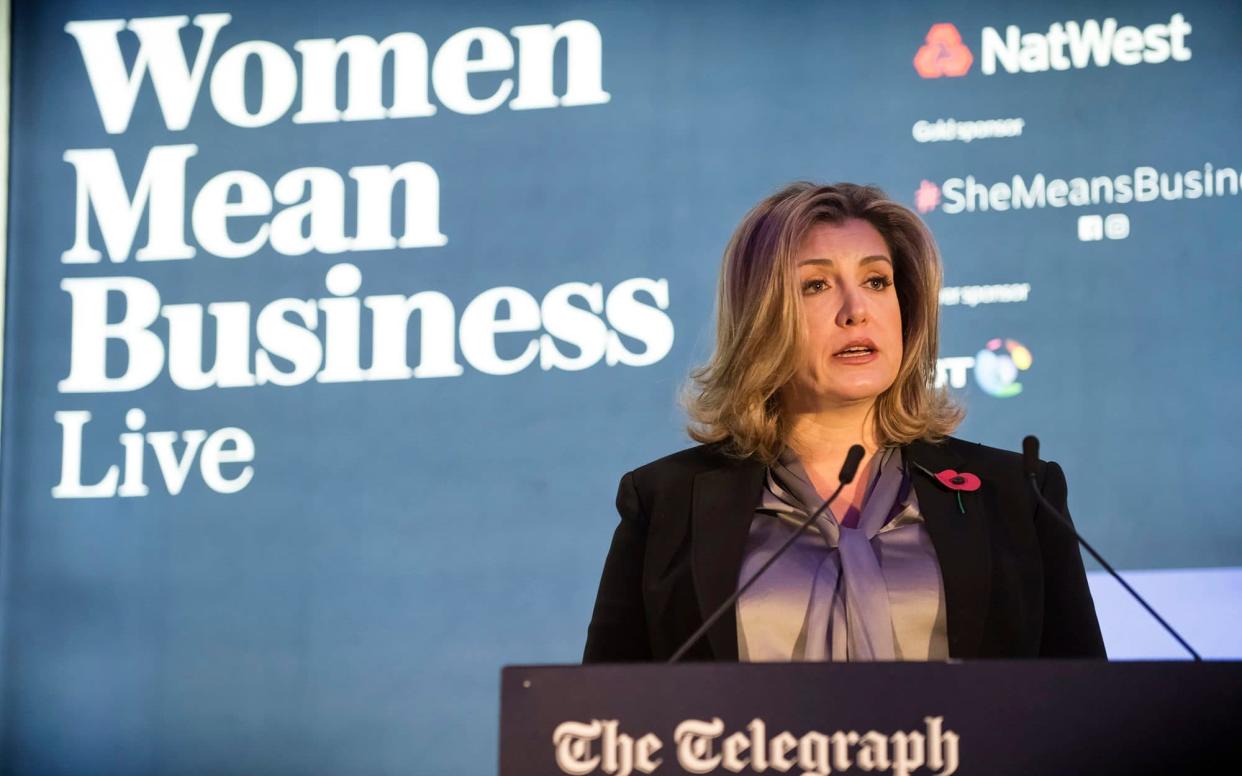 Penny Mordaunt, International Development Secretary and minister for Women and Equalities speaks at the Telegraph Women Mean Business Summit - Telegraph