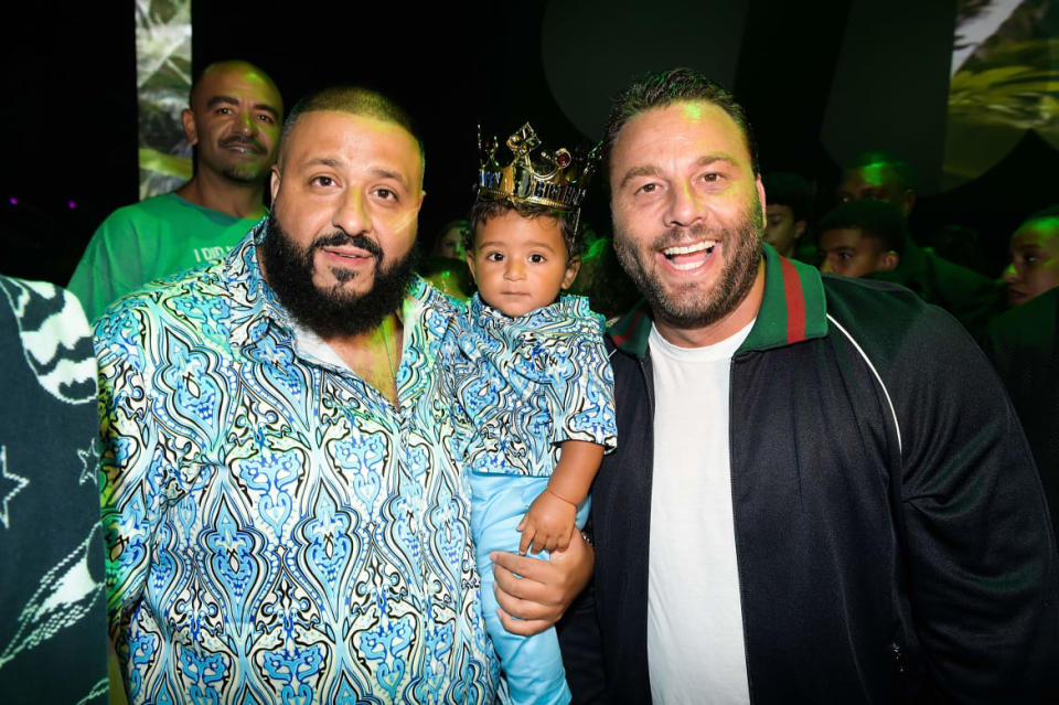 <div class="inline-image__caption"><p>DJ Khaled, Asahd Khaled and David Grutman, Oct. 21, 2017, Miami, Florida. </p></div> <div class="inline-image__credit">Romain Maurice/Getty</div>