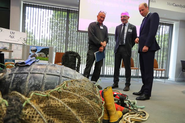 <p>GEOFF CADDICK/POOL/AFP via Getty</p> Prince William visits Cardiff Metropolitan University in Wales on June 11, 2024