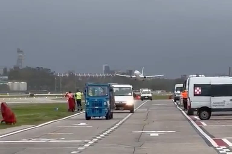 El intento de aterrizaje del avión de FlyBondi