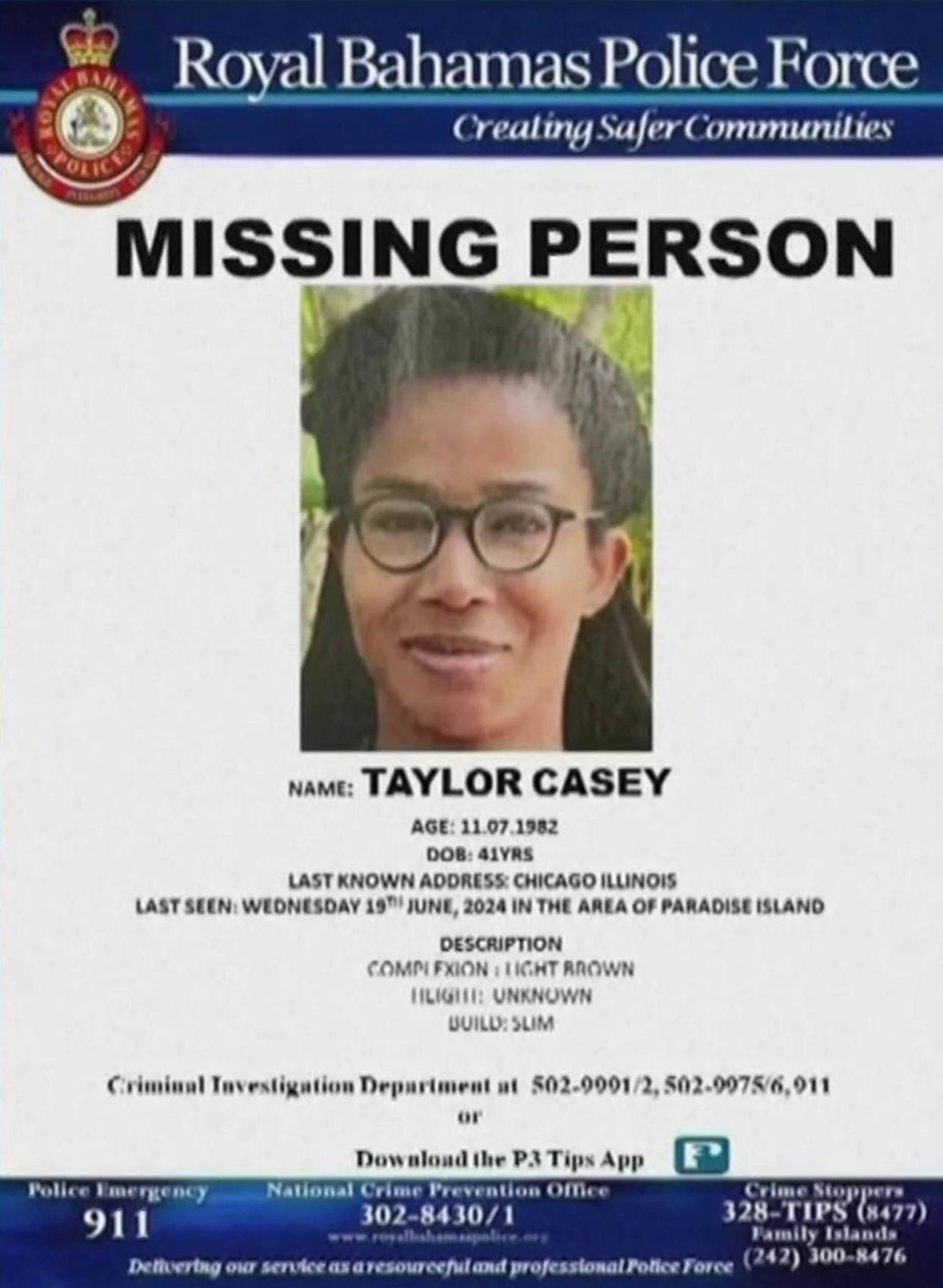 Missing person Taylor Casey (TODAY)