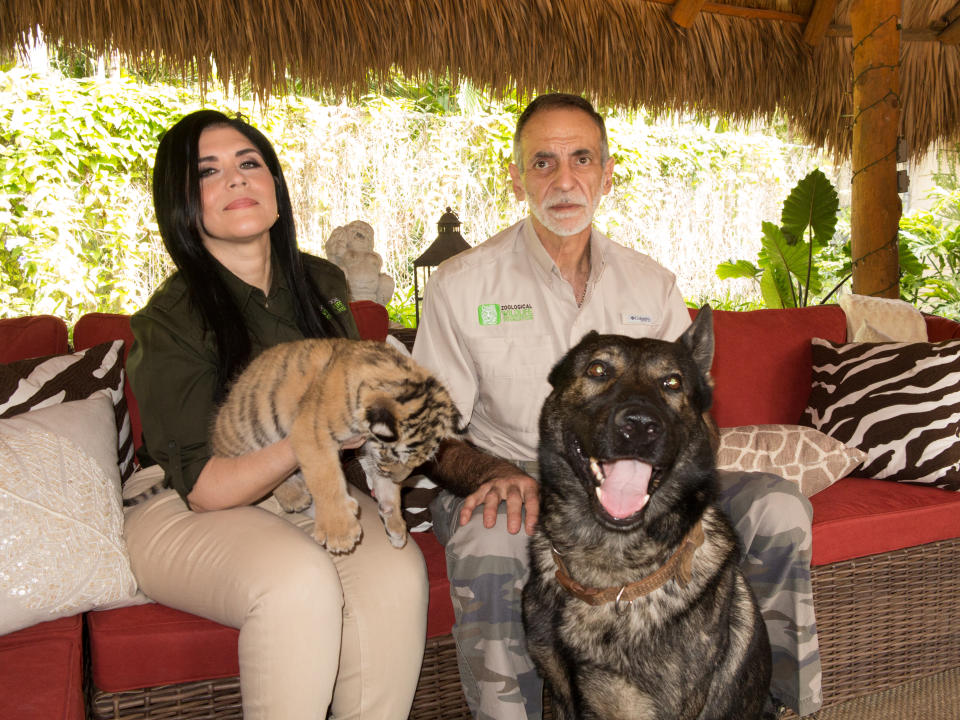 Owners Mario and Maria Tabraue at the Zoological Wildlife Foundation