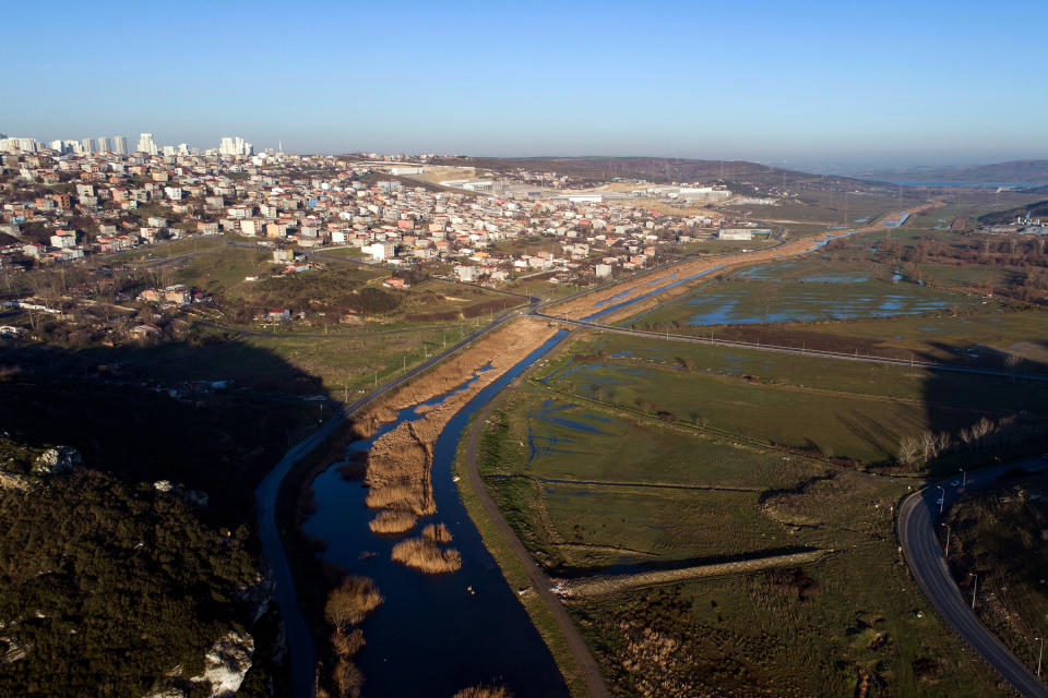 An aerial view of the Canal Istanbul project on Jan. 2, 2020. | Erdem Sahin—EPA-EFE/Shutterstock