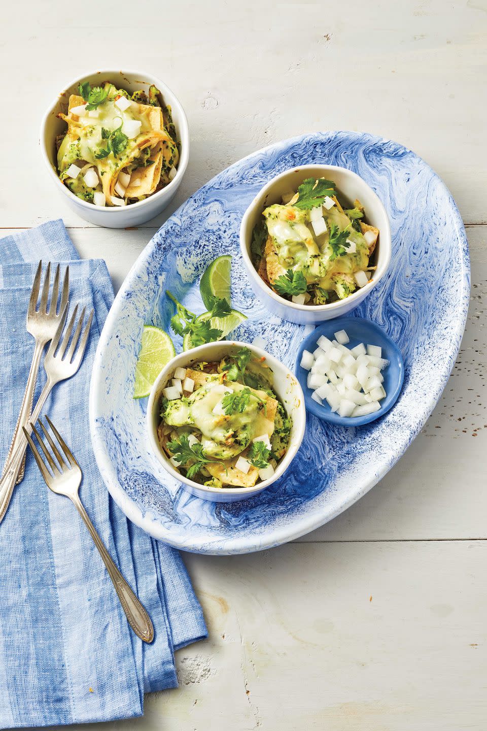 air fryer salsa verde enchilada pie