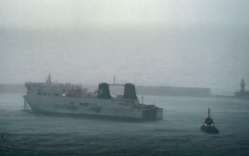 Ferries have been suspended as a result of high winds