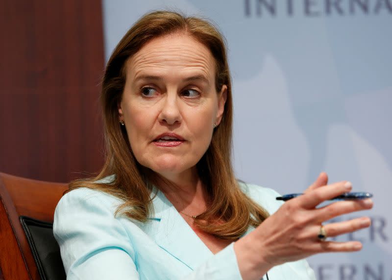 FILE PHOTO: Former Defense Undersecretary for Policy Michele Flournoy participates in a panel discussion