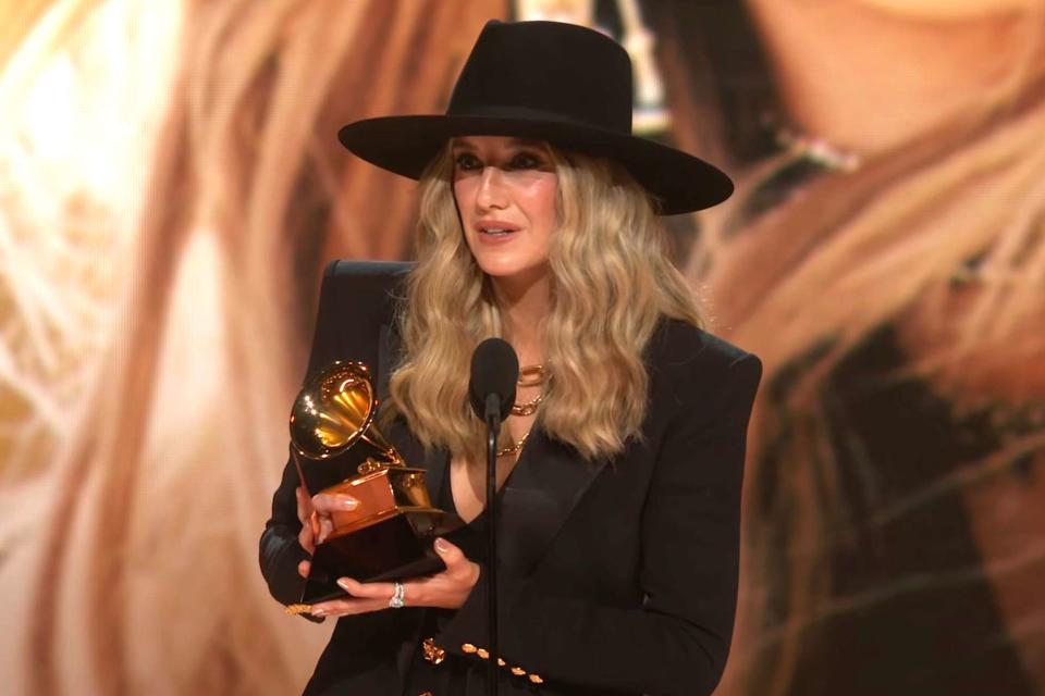 <p>CBS</p> Lainey Wilson at the 2024 Grammys.