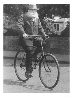 騎著自行車的John Boyd Dunlop先生
