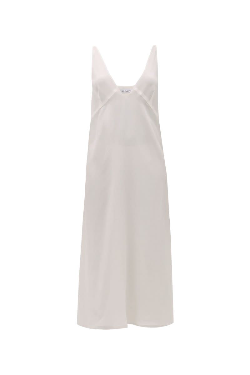 Raey Silk Crepe de Chine White Slip Dress