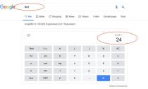 Im Google-Browser können Sie direkt in die Such- oder Adressleiste eine Rechenformel eingeben. Geben Sie "x" oder "*" zum Multiplizieren und "/" oder ":" zum Dividieren ein. Drücken Sie "Enter" erscheint ein Taschenrechner mit der Lösung noch vor den Suchergebnissen. Mit diesem erweiterten Taschenrechner können Sie sogar Sinus und Cosinus berechnen.