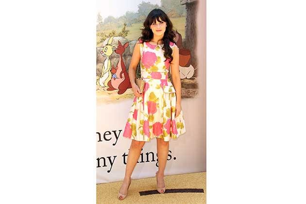 <b>2011</b> <br>For Zooey, bold prints seem to be a favorite when it comes to dresses.