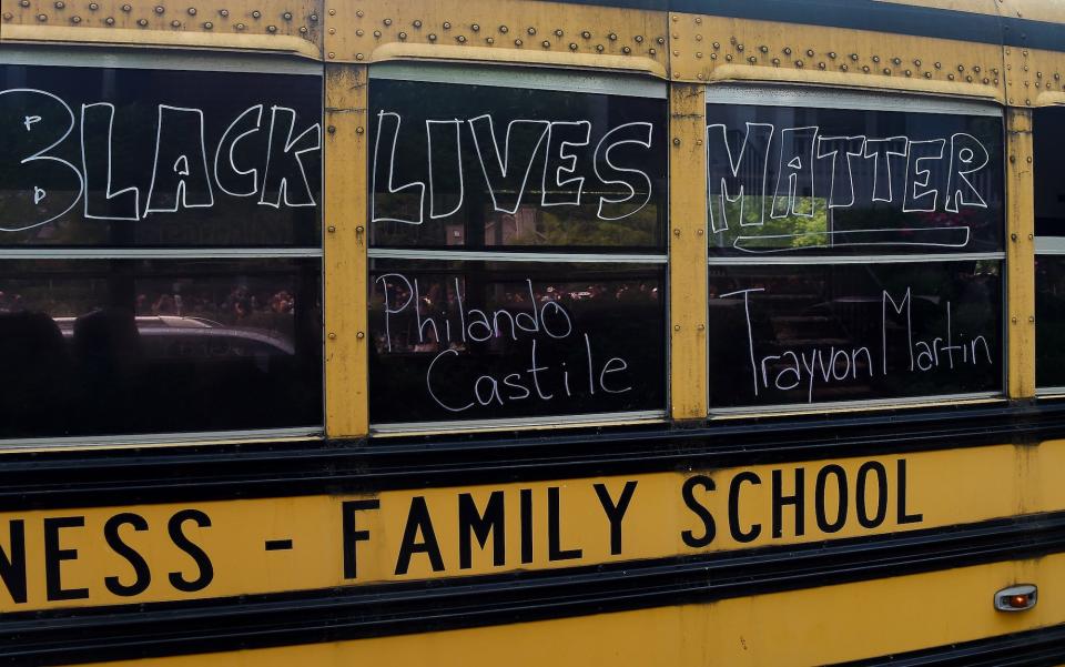 Maryland protest school bus