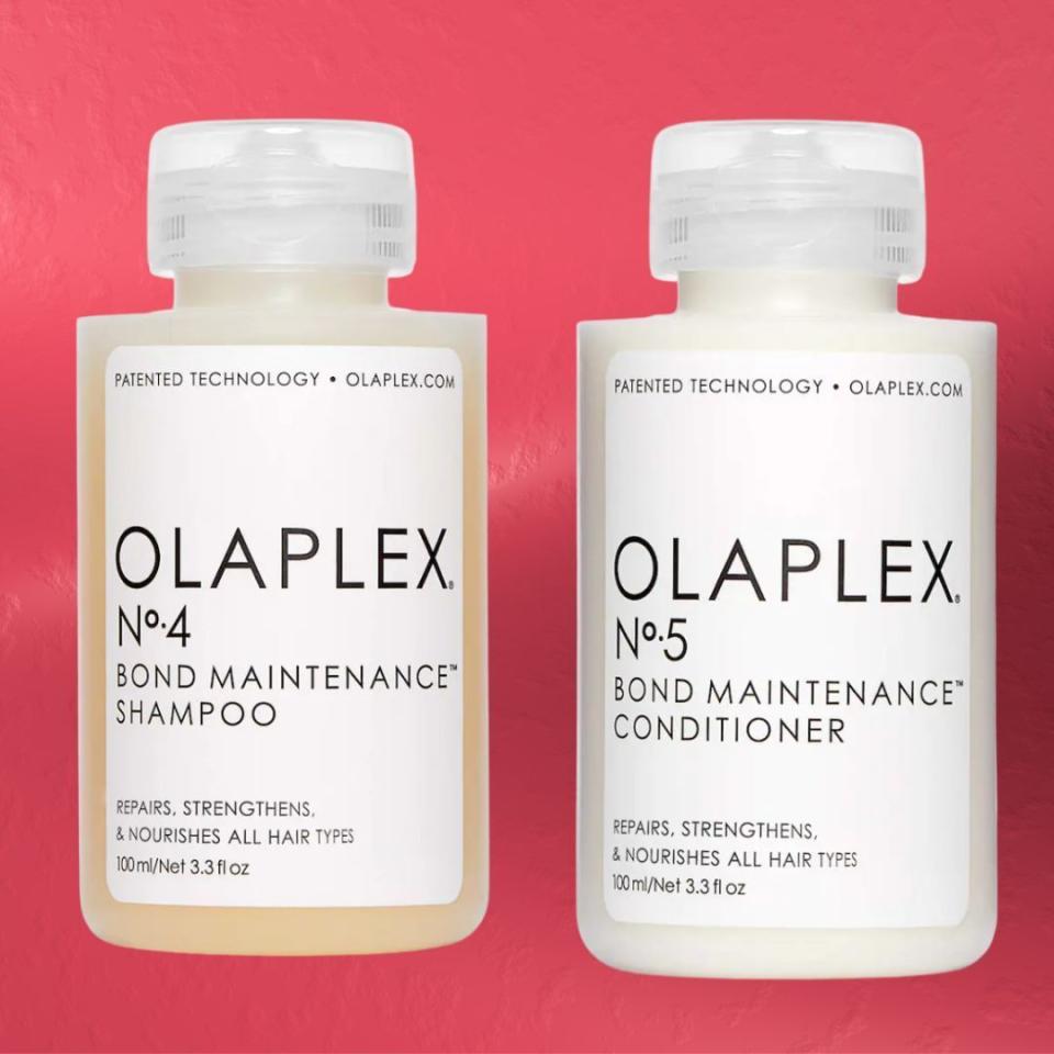 Olaplex's hair-repairing formulas are known for their claim to address cuticle damage, unruliness and frizz by re-linking broken bonds within the strand.You can buy Olaplex's mini shampoo and mini conditioner at Sephora for $15 each.
