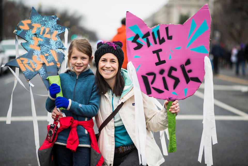 WASHINGTON, DC. - JAN. 21: Organizers put the Women's March on Washington in Washington D.C. on Saturday Jan. 21, 2017. (Photo by Damon Dahlen, Huffington Post)&nbsp;