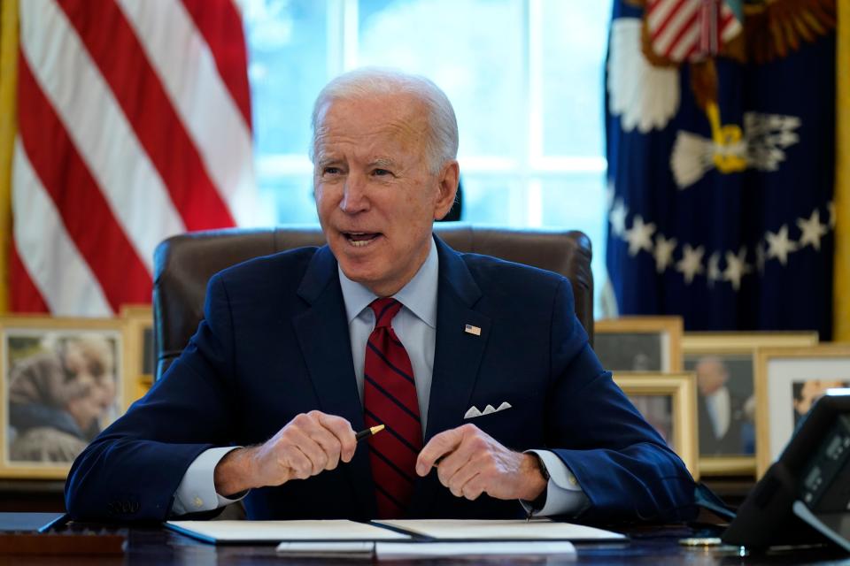 President Joe Biden on Jan. 28, 2021, in Washington, D.C.