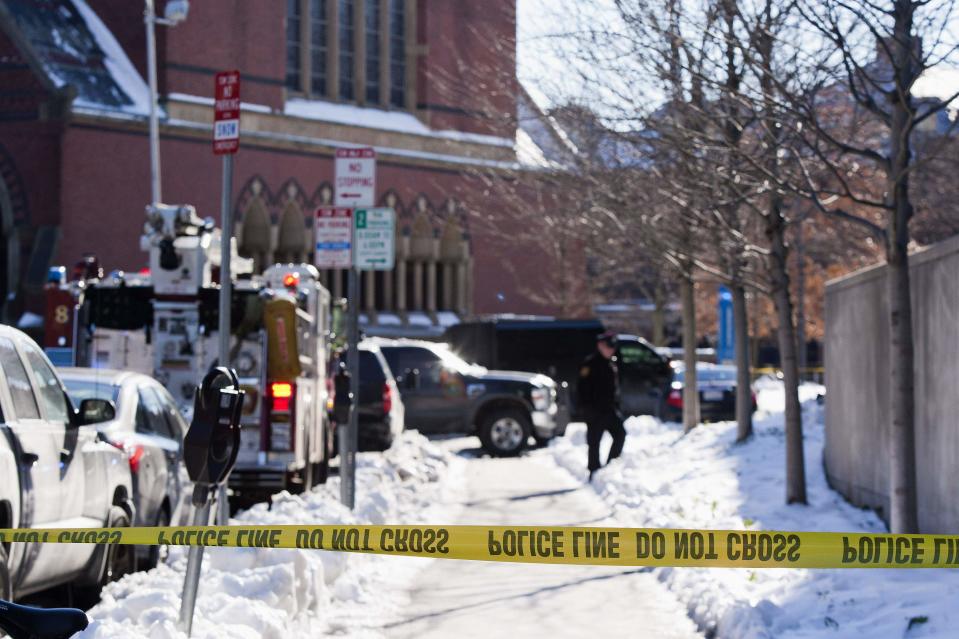 State and local police respond to reports of explosives at Harvard University in Cambridge